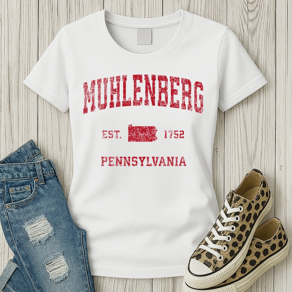 Muhlenberg Pennsylvania Pa Vintage Red Womens T-Shirt