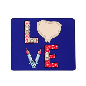 Medical Plaster Patch Funny Wound Care Nurse ValentineS Day Mousepad