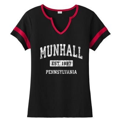 Munhall Pennsylvania Pa Vintage Sports Ladies Halftime Notch Neck Tee