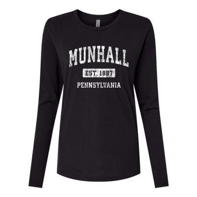 Munhall Pennsylvania Pa Vintage Sports Womens Cotton Relaxed Long Sleeve T-Shirt