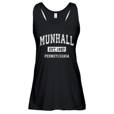 Munhall Pennsylvania Pa Vintage Sports Ladies Essential Flowy Tank