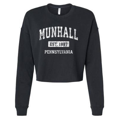 Munhall Pennsylvania Pa Vintage Sports Cropped Pullover Crew