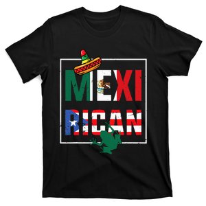 Mexirican Pride Puerto RicanMexican Flag Fusion T-Shirt