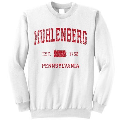 Muhlenberg Pennsylvania PA Vintage Sports Design Red Print Sweatshirt