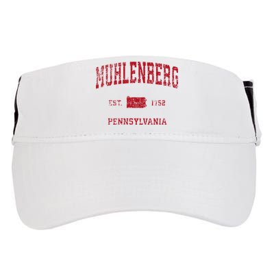 Muhlenberg Pennsylvania PA Vintage Sports Design Red Print Adult Drive Performance Visor