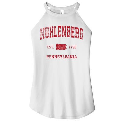 Muhlenberg Pennsylvania PA Vintage Sports Design Red Print Women's Perfect Tri Rocker Tank