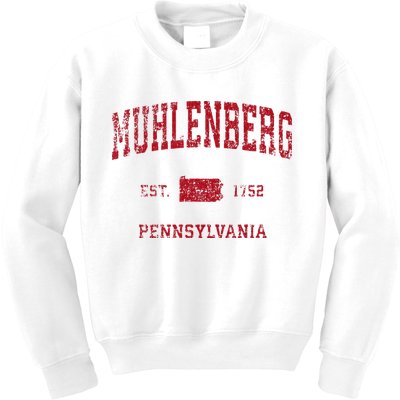 Muhlenberg Pennsylvania PA Vintage Sports Design Red Print Kids Sweatshirt