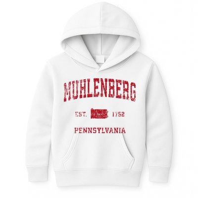 Muhlenberg Pennsylvania PA Vintage Sports Design Red Print Kids Hoodie