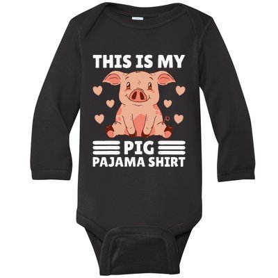 My Pig Pajama Women Pig Pjs Cute Pig Stuff Farmer Girl Baby Long Sleeve Bodysuit