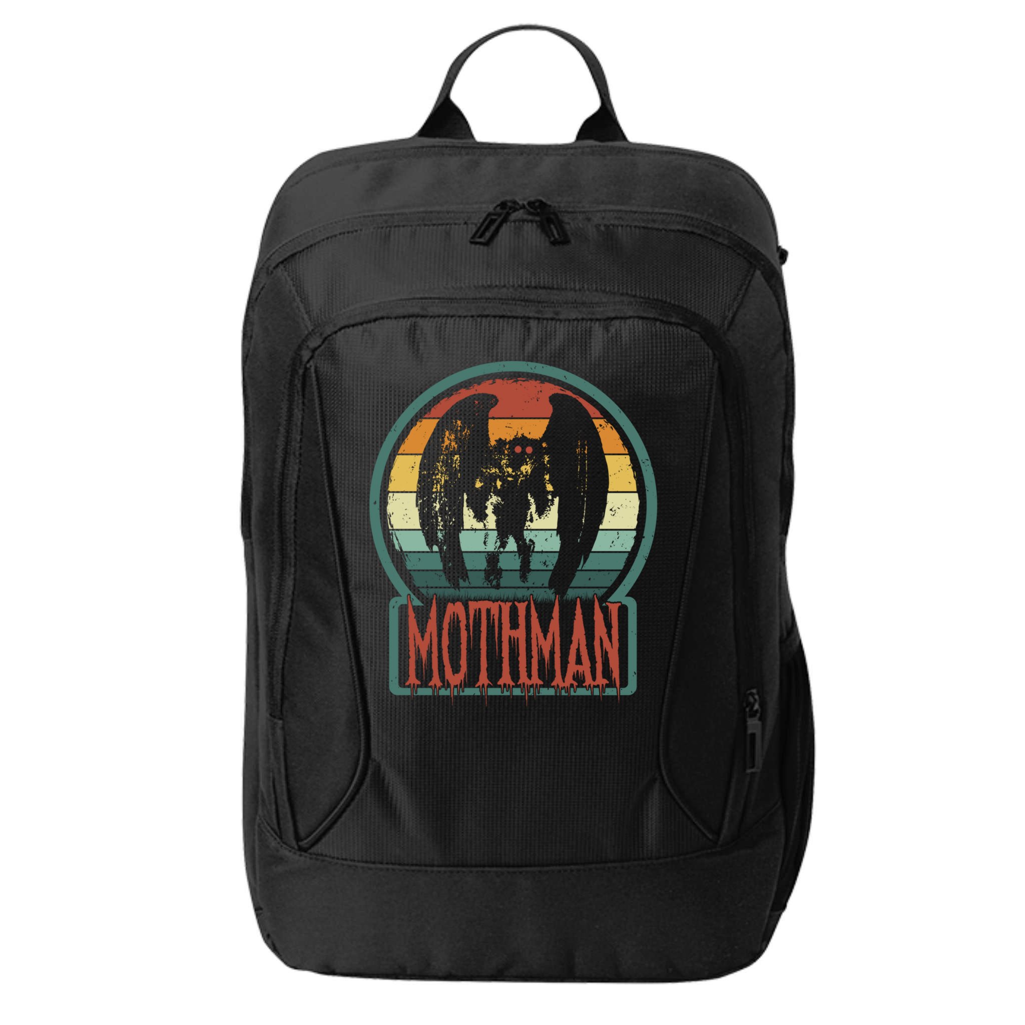 Moth Point Pleasant Retro Vintage Cryptid Cute Gift City Backpack