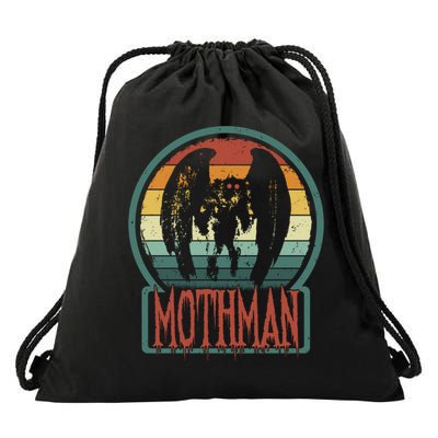 Moth Point Pleasant Retro Vintage Cryptid Cute Gift Drawstring Bag