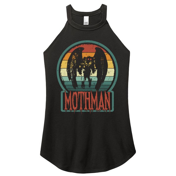 Moth Point Pleasant Retro Vintage Cryptid Cute Gift Women's Perfect Tri Rocker Tank