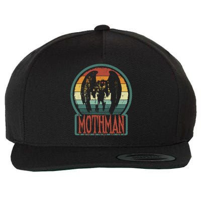 Moth Point Pleasant Retro Vintage Cryptid Cute Gift Wool Snapback Cap