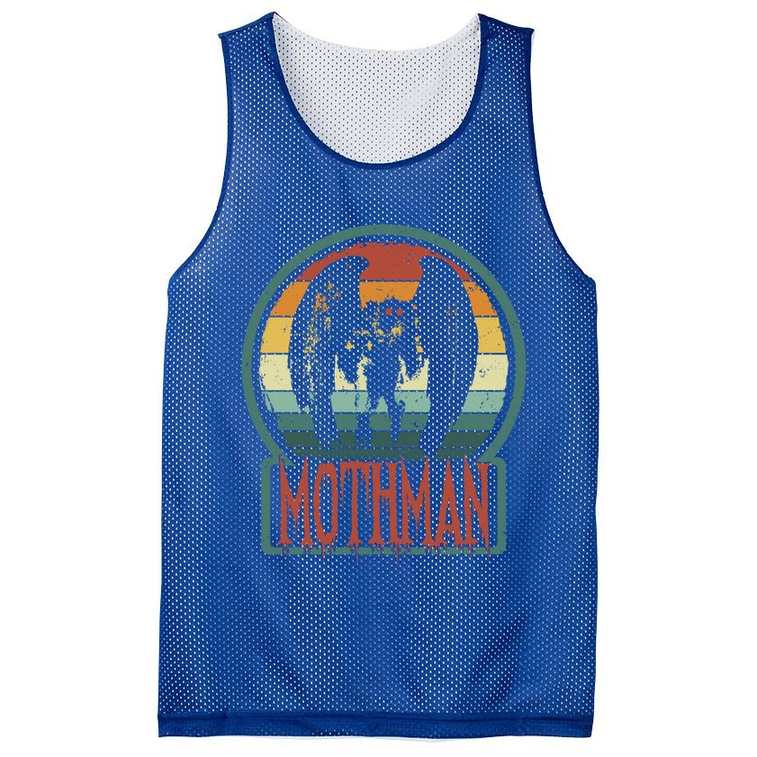 Moth Point Pleasant Retro Vintage Cryptid Cute Gift Mesh Reversible Basketball Jersey Tank
