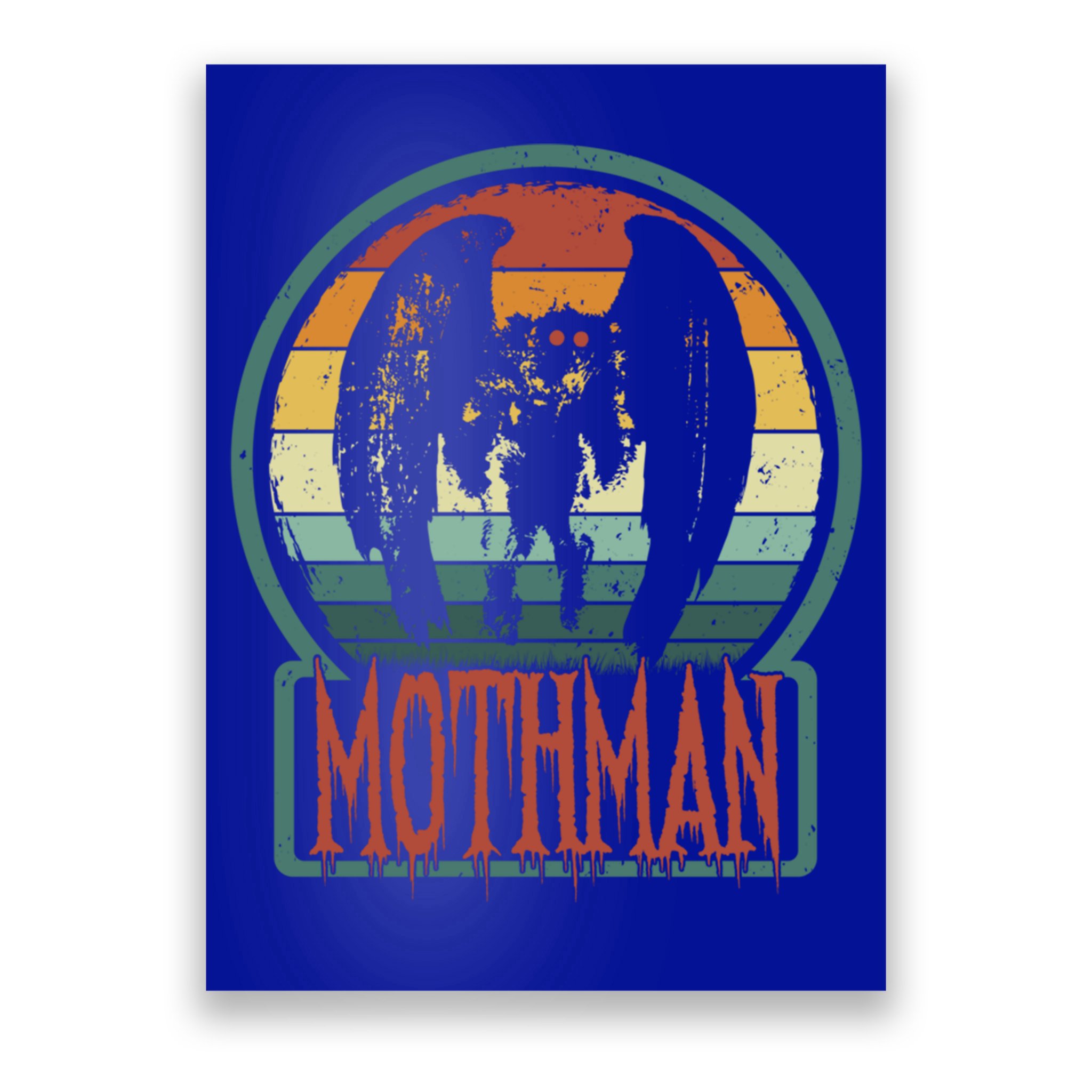 Moth Point Pleasant Retro Vintage Cryptid Cute Gift Poster