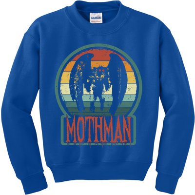 Moth Point Pleasant Retro Vintage Cryptid Cute Gift Kids Sweatshirt