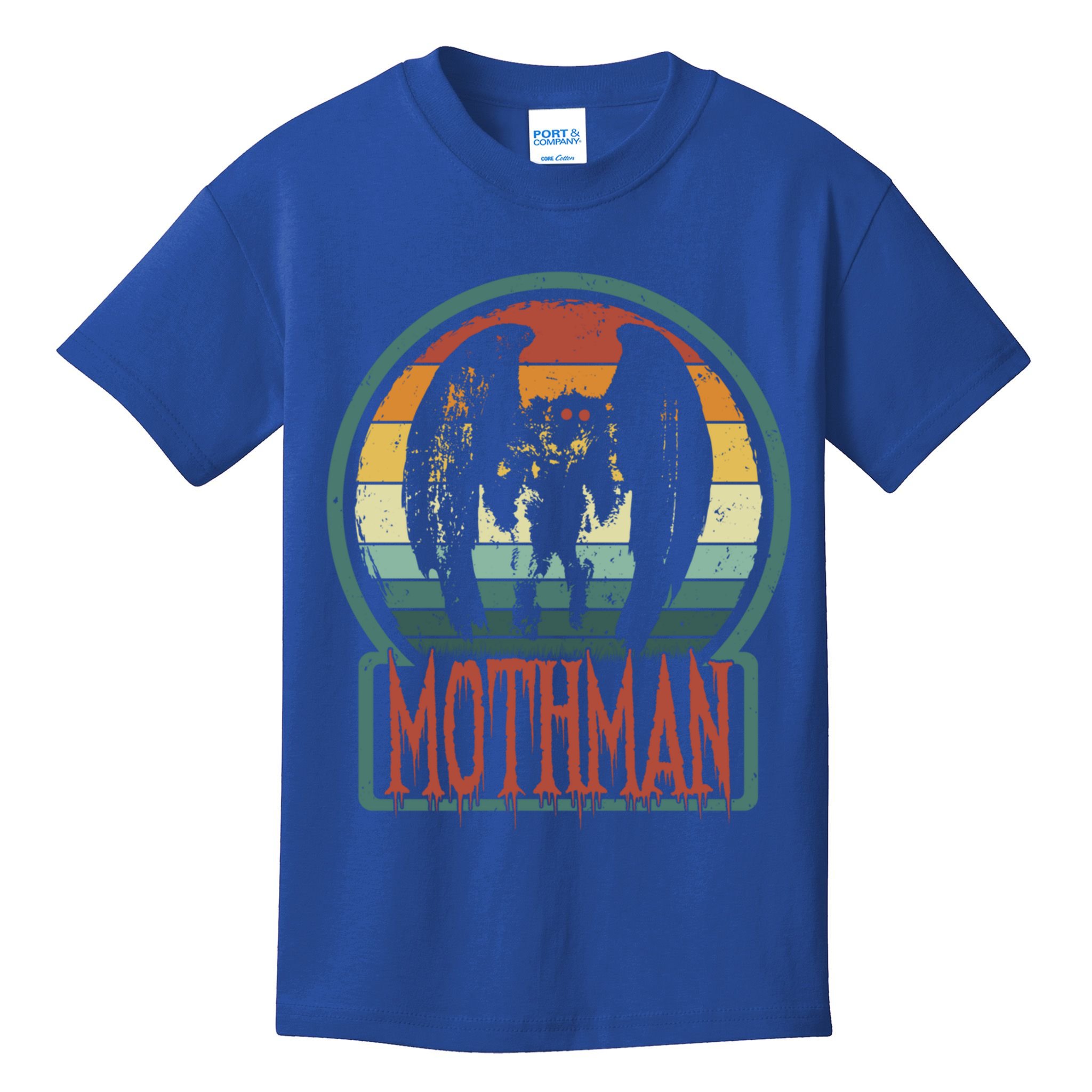 Moth Point Pleasant Retro Vintage Cryptid Cute Gift Kids T-Shirt