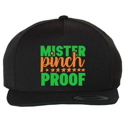 Mr Pinch Proof Funny St Patricks Day Lucky Green And Orange Great Gift Wool Snapback Cap
