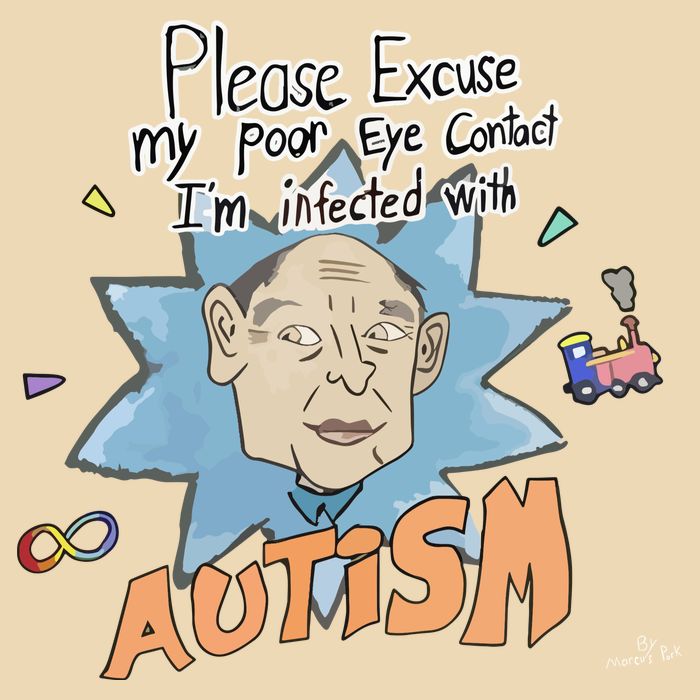 Marcus Pork Please Excuse My Poor Eye Contact IM Infected With Autism Drawstring Bag