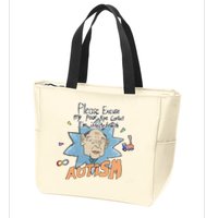 Marcus Pork Please Excuse My Poor Eye Contact IM Infected With Autism Zip Tote Bag
