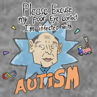 Marcus Pork Please Excuse My Poor Eye Contact IM Infected With Autism 7-Panel Snapback Hat