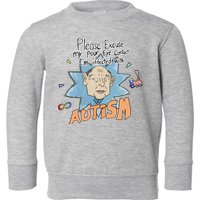 Marcus Pork Please Excuse My Poor Eye Contact IM Infected With Autism Toddler Sweatshirt