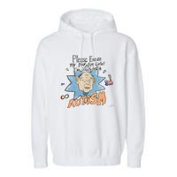 Marcus Pork Please Excuse My Poor Eye Contact IM Infected With Autism Garment-Dyed Fleece Hoodie