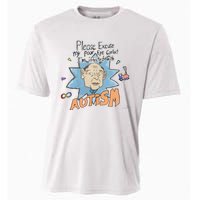 Marcus Pork Please Excuse My Poor Eye Contact IM Infected With Autism Cooling Performance Crew T-Shirt