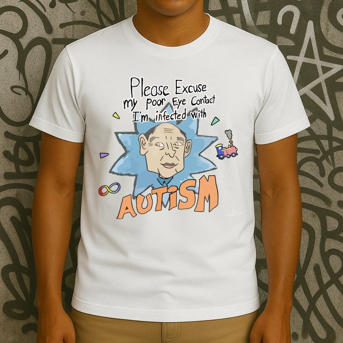 Marcus Pork Please Excuse My Poor Eye Contact IM Infected With Autism T-Shirt