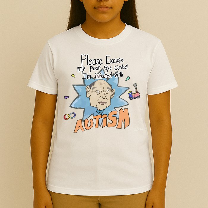 Marcus Pork Please Excuse My Poor Eye Contact IM Infected With Autism T-Shirt