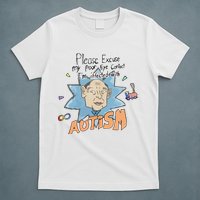 Marcus Pork Please Excuse My Poor Eye Contact IM Infected With Autism T-Shirt