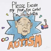 Marcus Pork Please Excuse My Poor Eye Contact IM Infected With Autism Bucket Hat