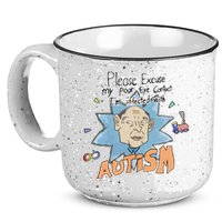 Marcus Pork Please Excuse My Poor Eye Contact IM Infected With Autism 15oz Campfire Ceramic Mug