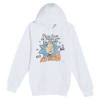 Marcus Pork Please Excuse My Poor Eye Contact IM Infected With Autism Premium Pullover Hoodie