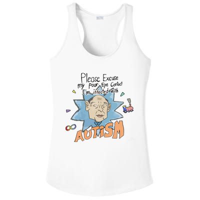 Marcus Pork Please Excuse My Poor Eye Contact IM Infected With Autism Ladies PosiCharge Competitor Racerback Tank