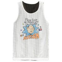 Marcus Pork Please Excuse My Poor Eye Contact IM Infected With Autism Mesh Reversible Basketball Jersey Tank