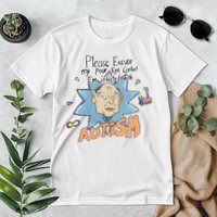 Marcus Pork Please Excuse My Poor Eye Contact IM Infected With Autism Premium T-Shirt
