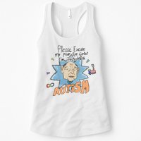 Marcus Pork Please Excuse My Poor Eye Contact IM Infected With Autism Womens Tank Top