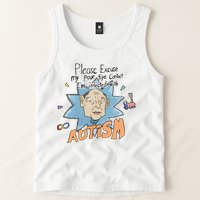 Marcus Pork Please Excuse My Poor Eye Contact IM Infected With Autism Tank Top