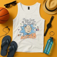 Marcus Pork Please Excuse My Poor Eye Contact IM Infected With Autism Tank Top