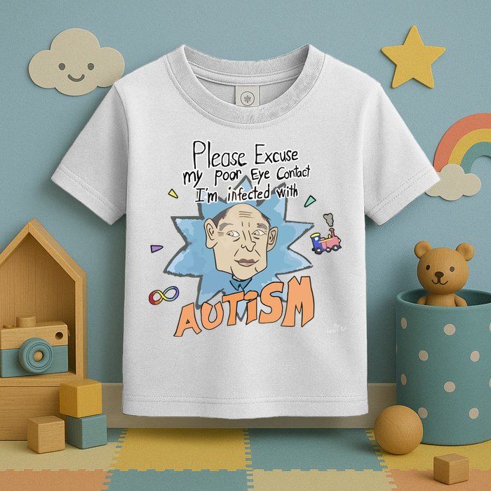 Marcus Pork Please Excuse My Poor Eye Contact IM Infected With Autism Toddler T-Shirt