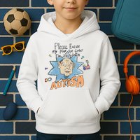 Marcus Pork Please Excuse My Poor Eye Contact IM Infected With Autism Kids Hoodie