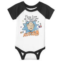 Marcus Pork Please Excuse My Poor Eye Contact IM Infected With Autism Infant Baby Jersey Bodysuit