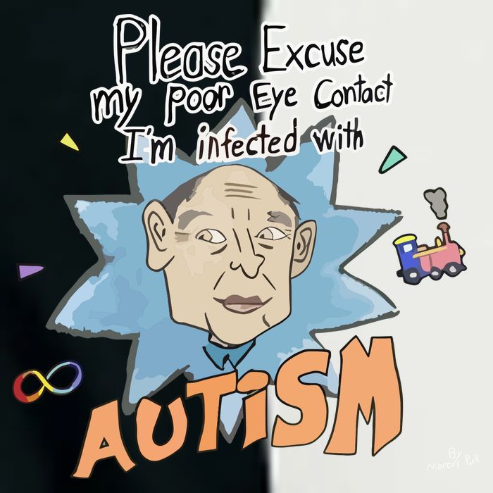 Marcus Pork Please Excuse My Poor Eye Contact IM Infected With Autism Infant Baby Jersey Bodysuit