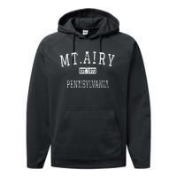 Mt.Airy Pennsylvania Philadelphia PA Vintage Performance Fleece Hoodie