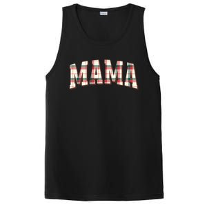 Mama Plaid Pattern Holiday Season Winter Vibes Christmas Great Gift PosiCharge Competitor Tank