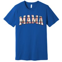 Mama Plaid Pattern Holiday Season Winter Vibes Christmas Great Gift Premium T-Shirt