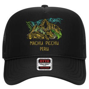 Machu Picchu Peru High Crown Mesh Back Trucker Hat