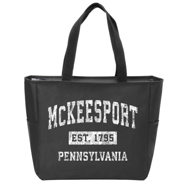Mckeesport Pennsylvania Pa Vintage Sports Zip Tote Bag