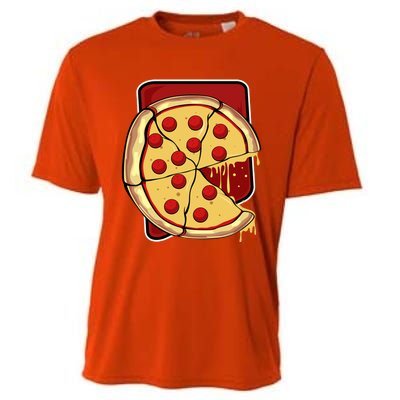 Missing Piece Pizza Slice Matching Couple Valentine's Day Gift Cooling Performance Crew T-Shirt